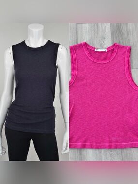 NWOT Crown Jewel Thermal crew tank 20 inch medium pink